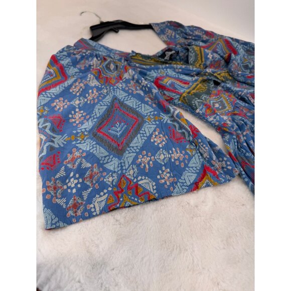 New ANGIE Women's Size S Boho Dress With Geometric Print & Ruffle Hem - Picture 7 of 12